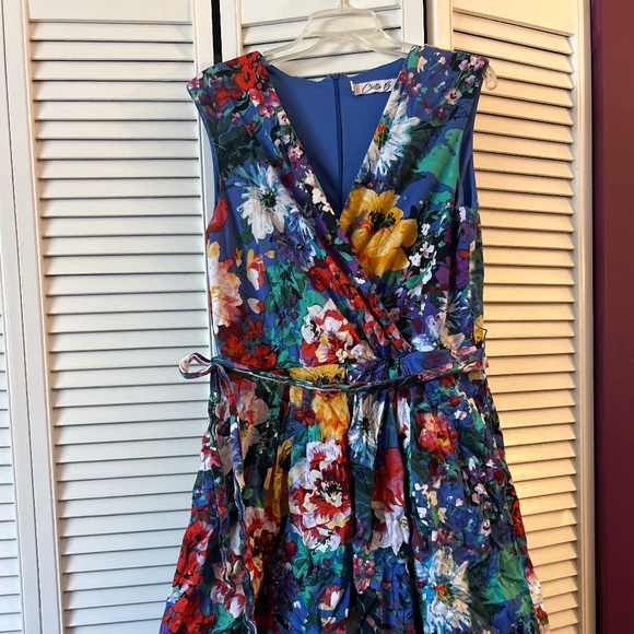 Floral fit and flare dress - Picture 1 of 5